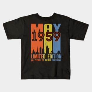 May 1959 65 Years Of Being Awesome Limited Edition Kids T-Shirt